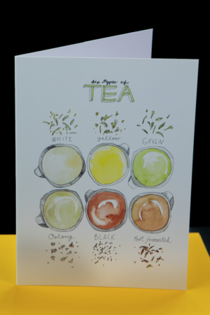 Tea Greeting Card by Marcella Kriebel