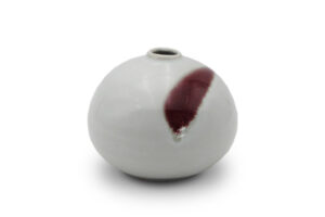 Mini Vase with Red and White Glaze